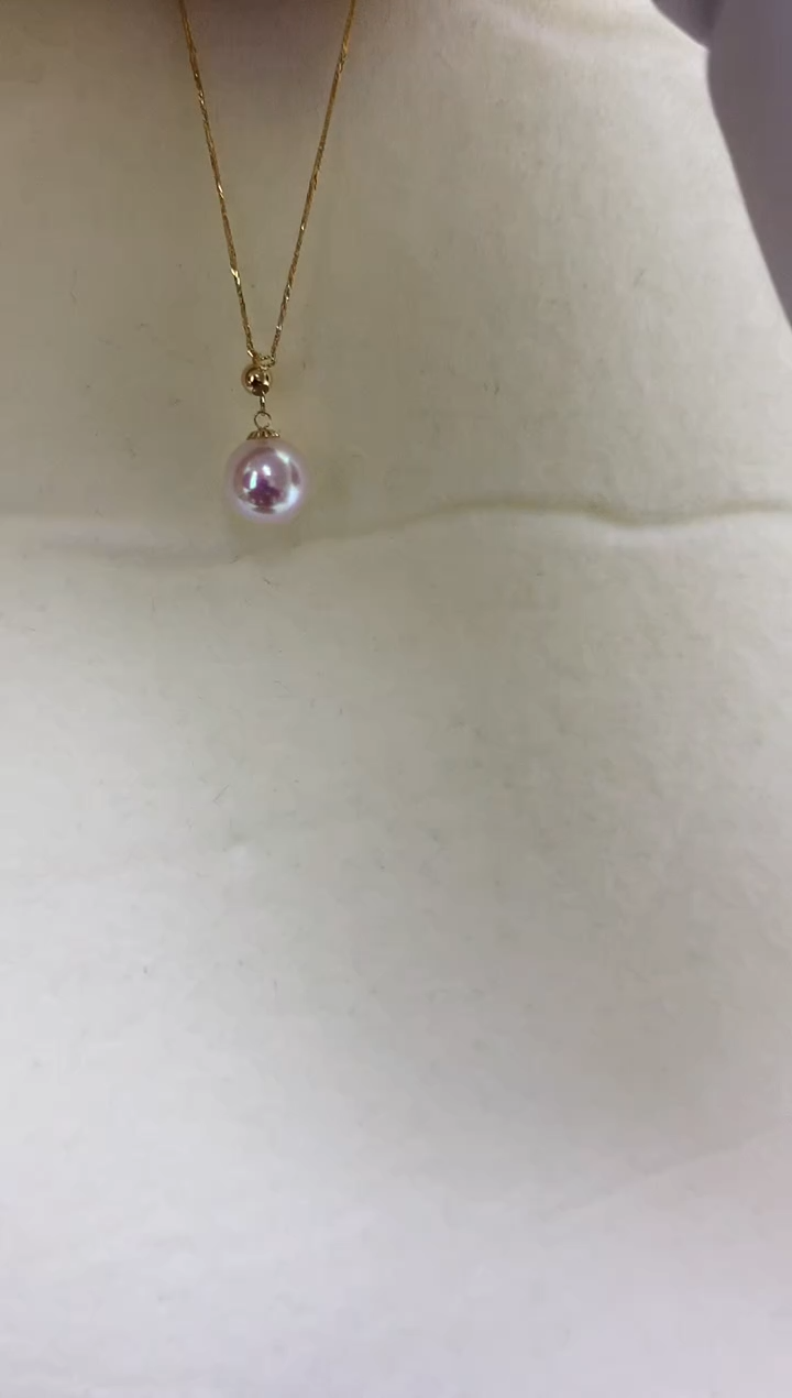 18K金镶嵌DA海水珍珠 akoya肖邦Y链8-8.5MM GD013