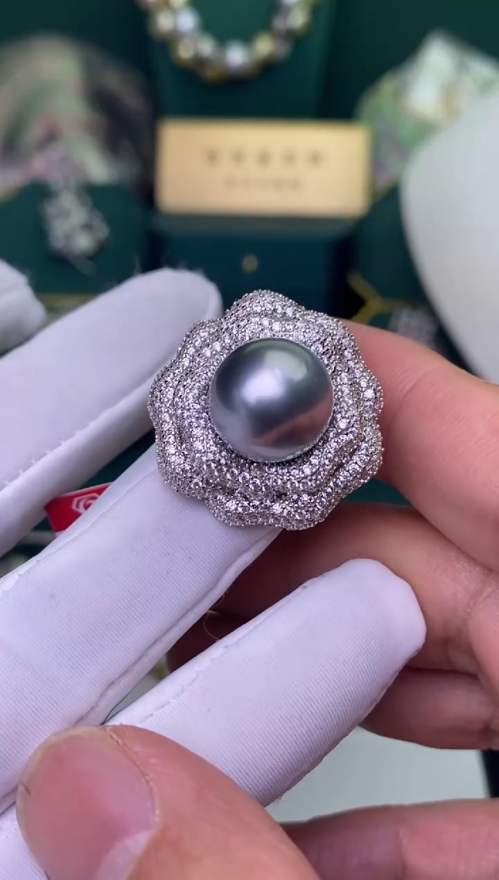 【闪购商品】海水珍珠戒指银S925镶嵌1