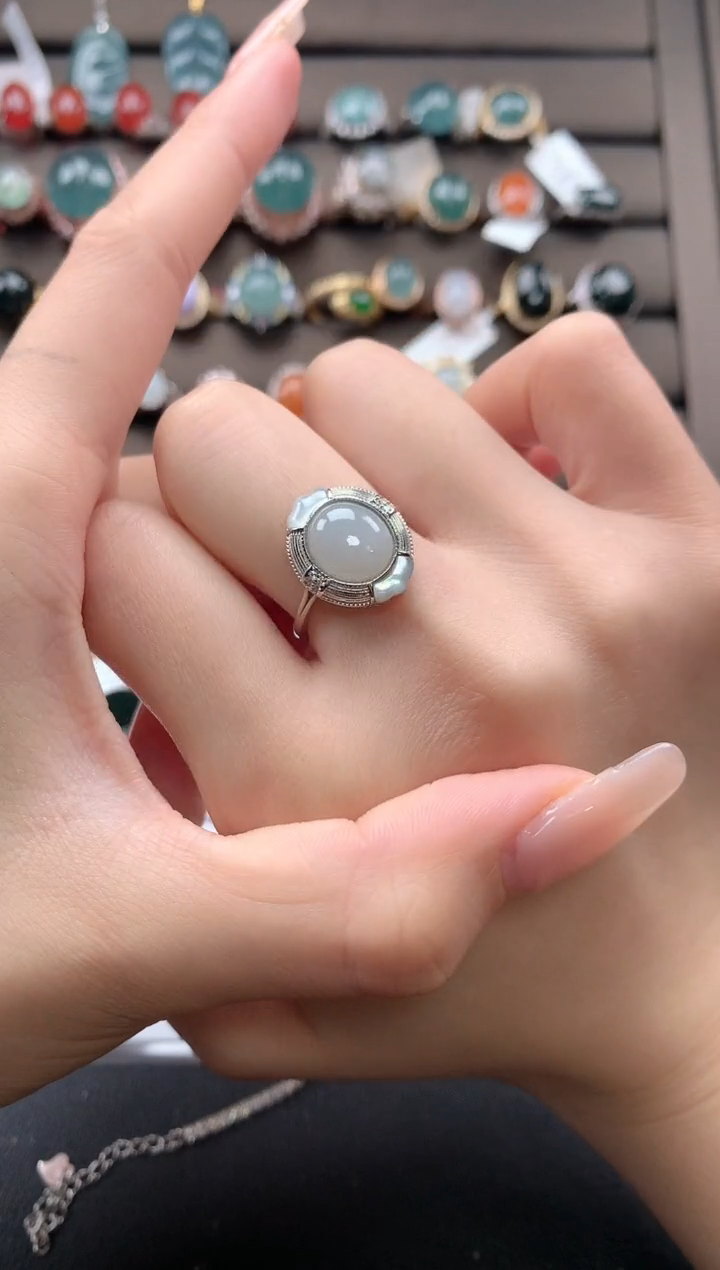 【闪购商品】翡翠戒指银S925镶嵌31231231