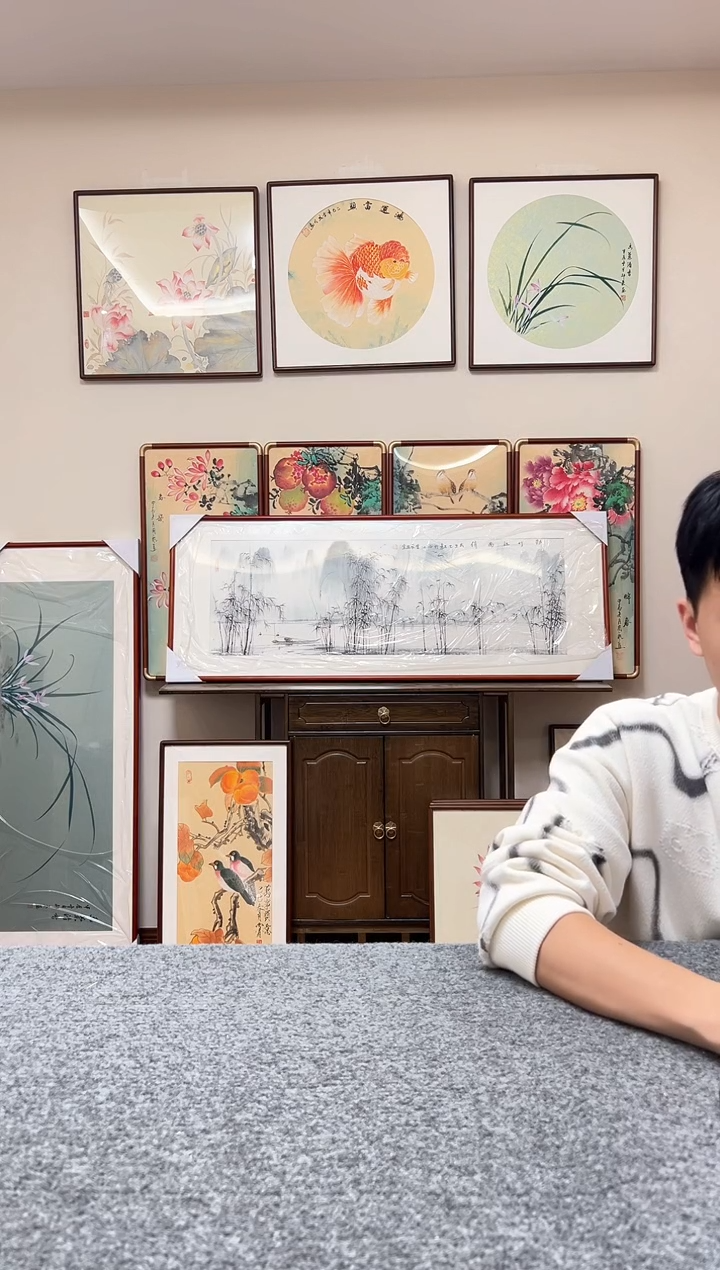 【闪购商品】书法三尺对开山水120x45秦家德老师