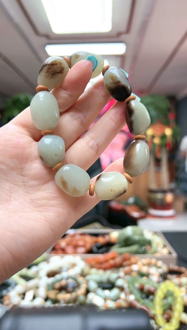 手串未镶嵌和田玉h58油库随型/多样性发货其中发一