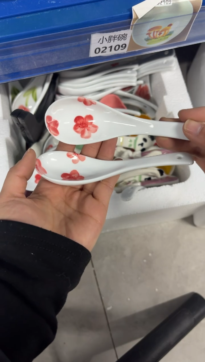景德镇手绘釉中彩（食品级）2个小勺