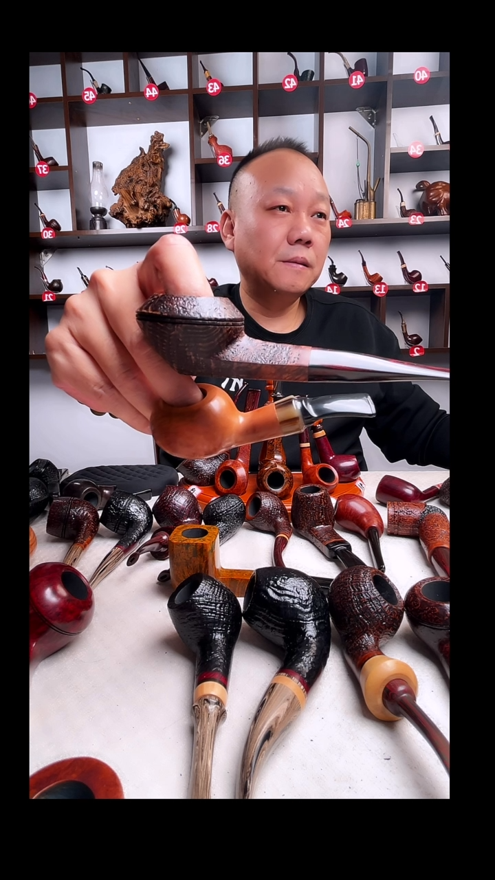 意大利石楠木手工打磨烟斗