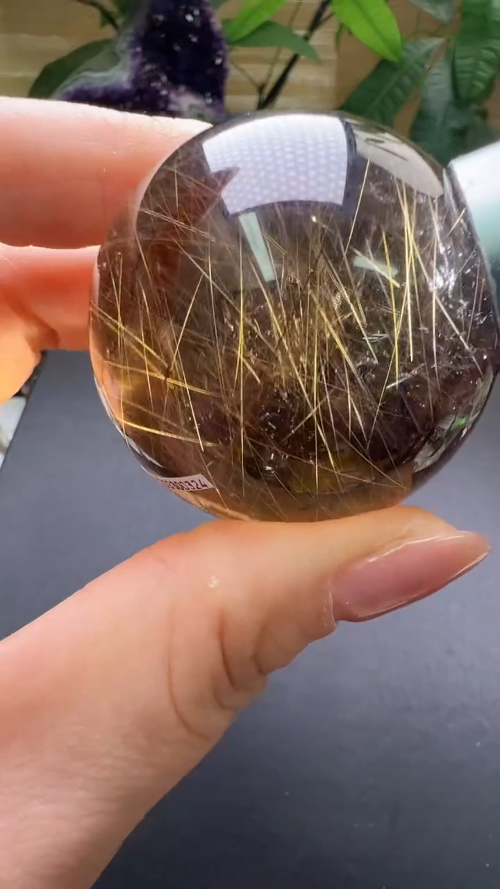 【闪购商品】水晶摆件未镶嵌茶体发晶球 JP38669