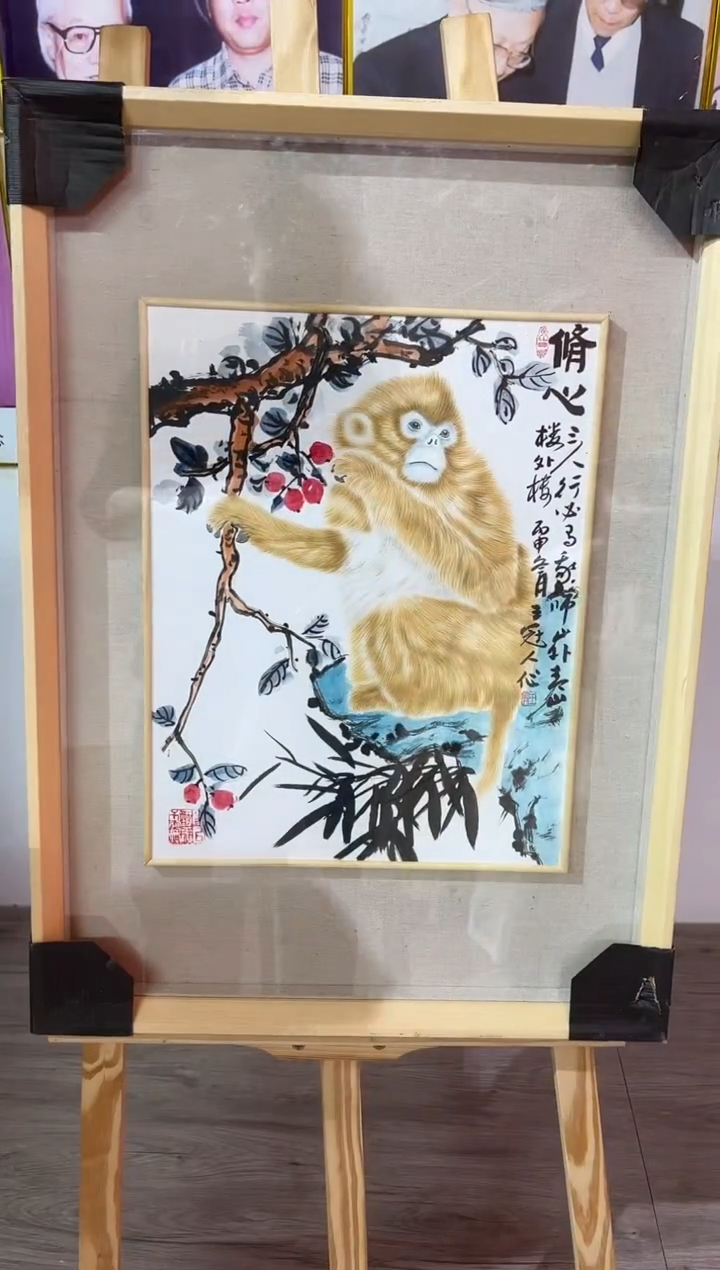 【闪购商品】绘画王冠人-1.5平尺-工笔-带框