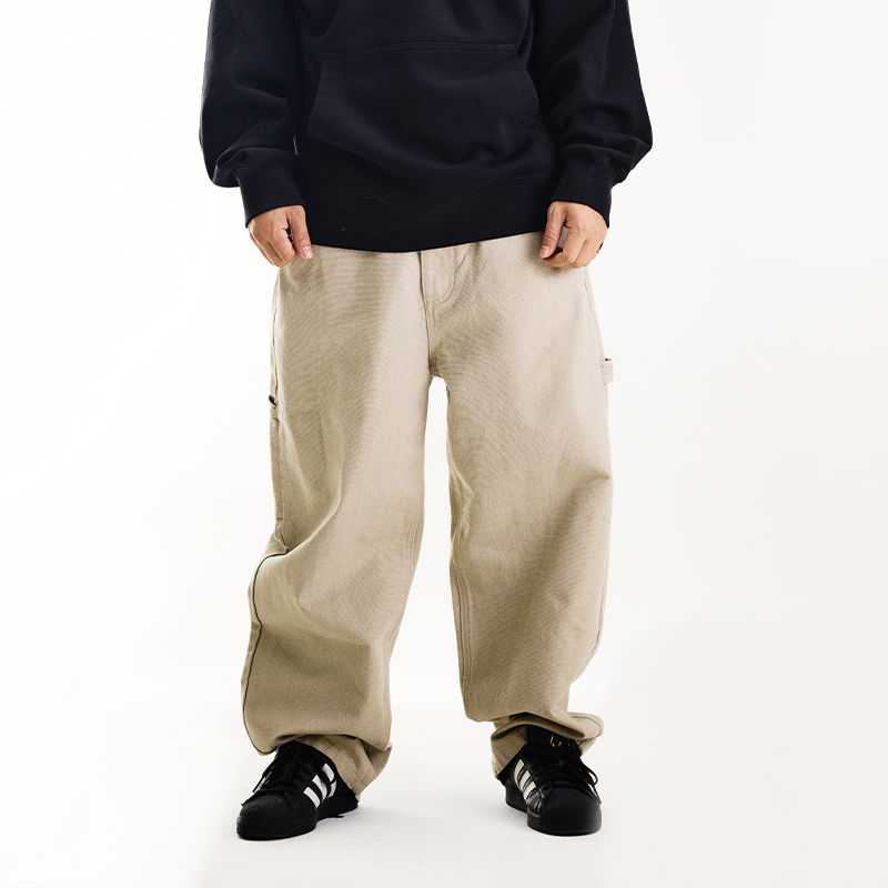 AVENUESON大道之子2025双色重磅直筒阔腿滑板街舞牛仔裤法工裤