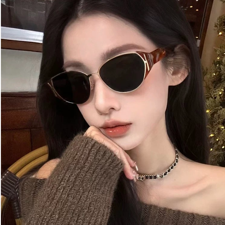 多盈欧美辣妹复古金属猫眼2025新款夏季防晒防紫外线男女同款时尚