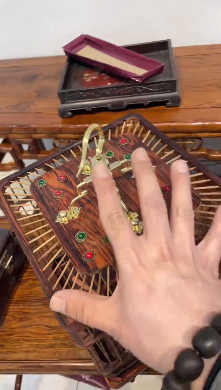 【闪购商品】木花梨木方鸟笼鸟笼