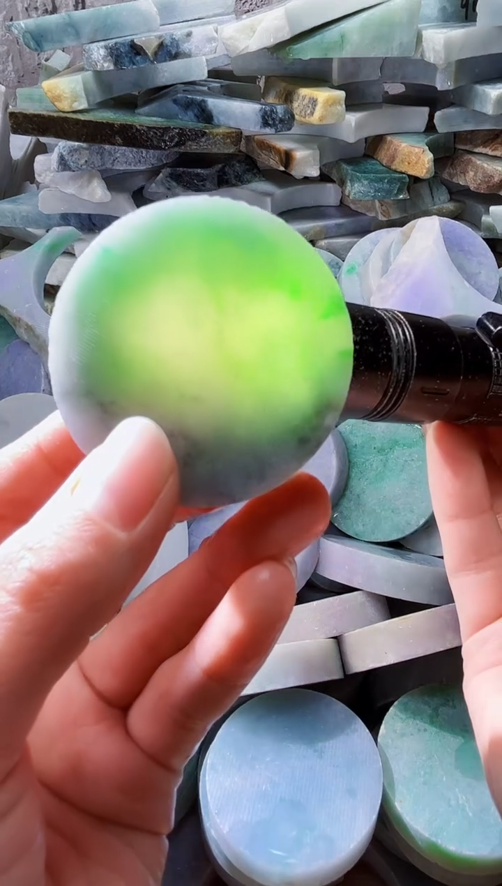 裸石翡翠天然翡翠A货玉 南 023