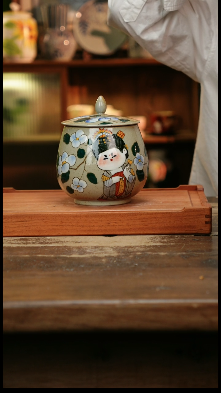 摆件景德镇纯手工釉下彩精品茶具
