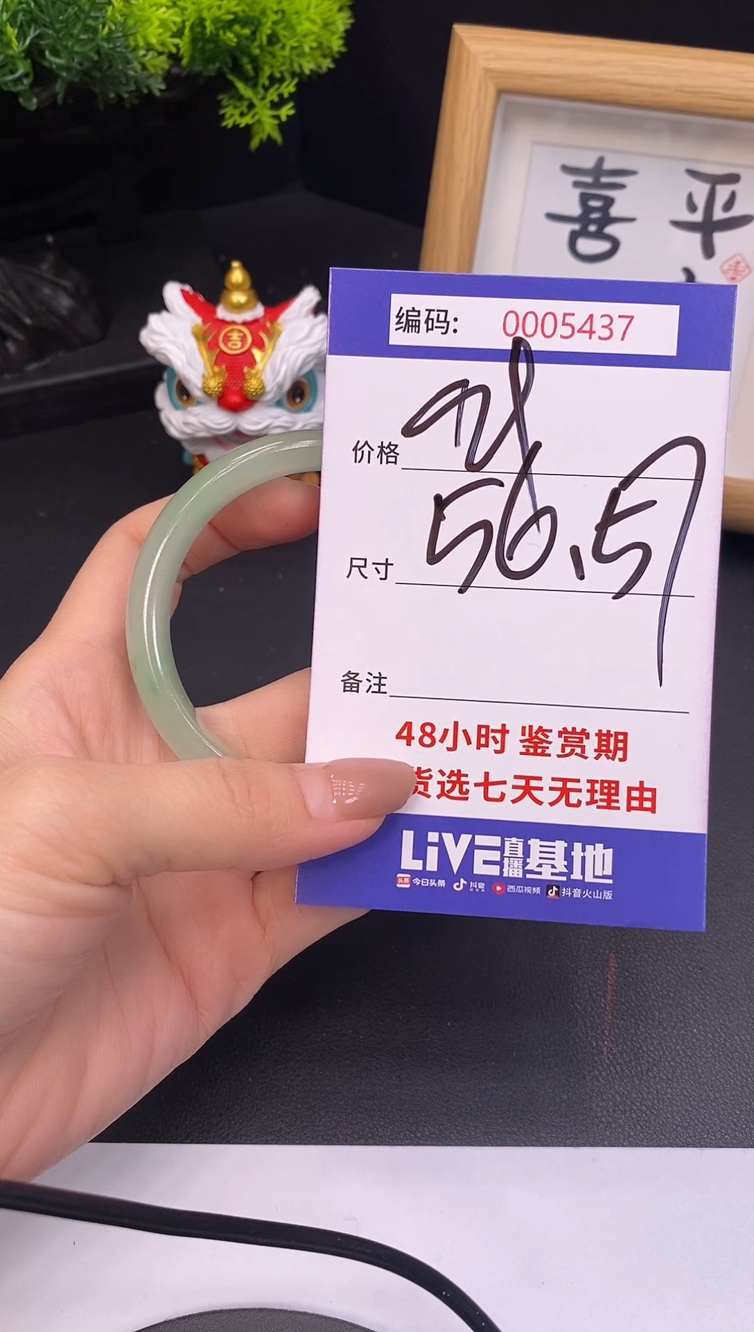 未镶嵌手镯翡翠0005437