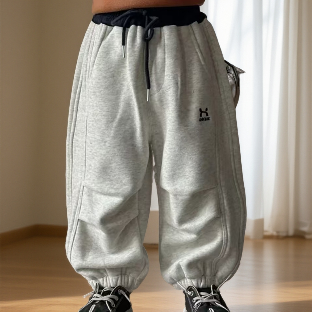 休闲裤男长裤时尚休闲风秋冬运动裤冬季男女通用加绒韩版