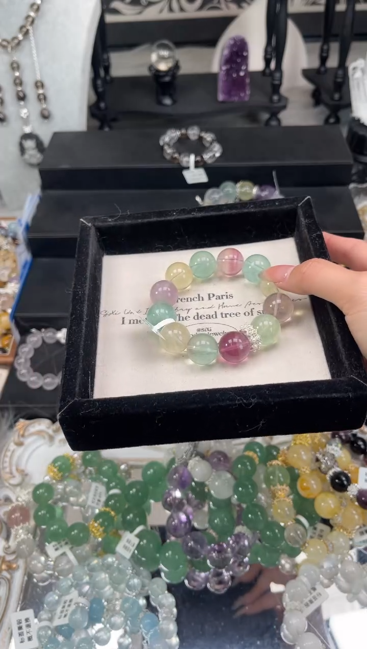 【闪购商品】烟晶手链银S925镶嵌天然水晶 多样性发货