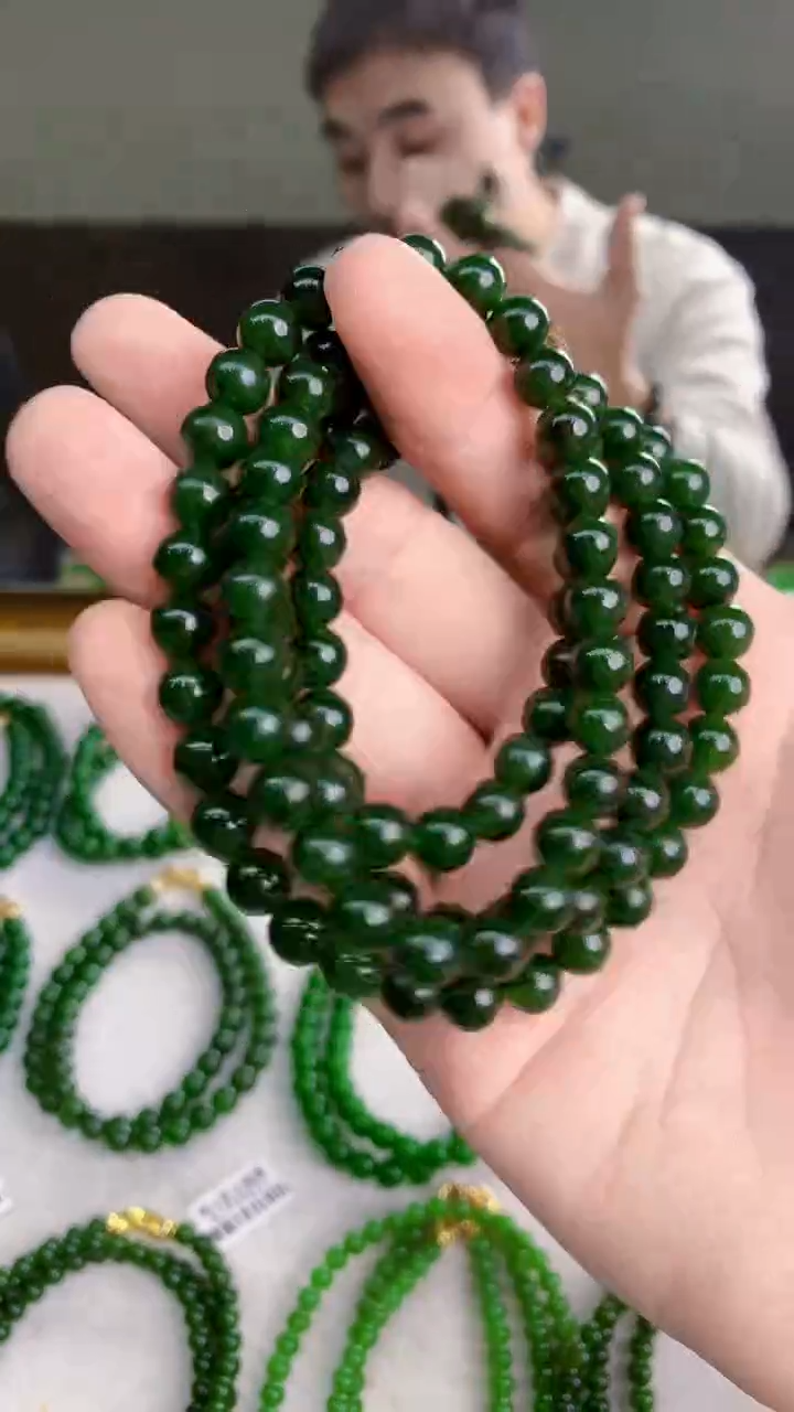 项链未镶嵌和田玉卡8的108颗