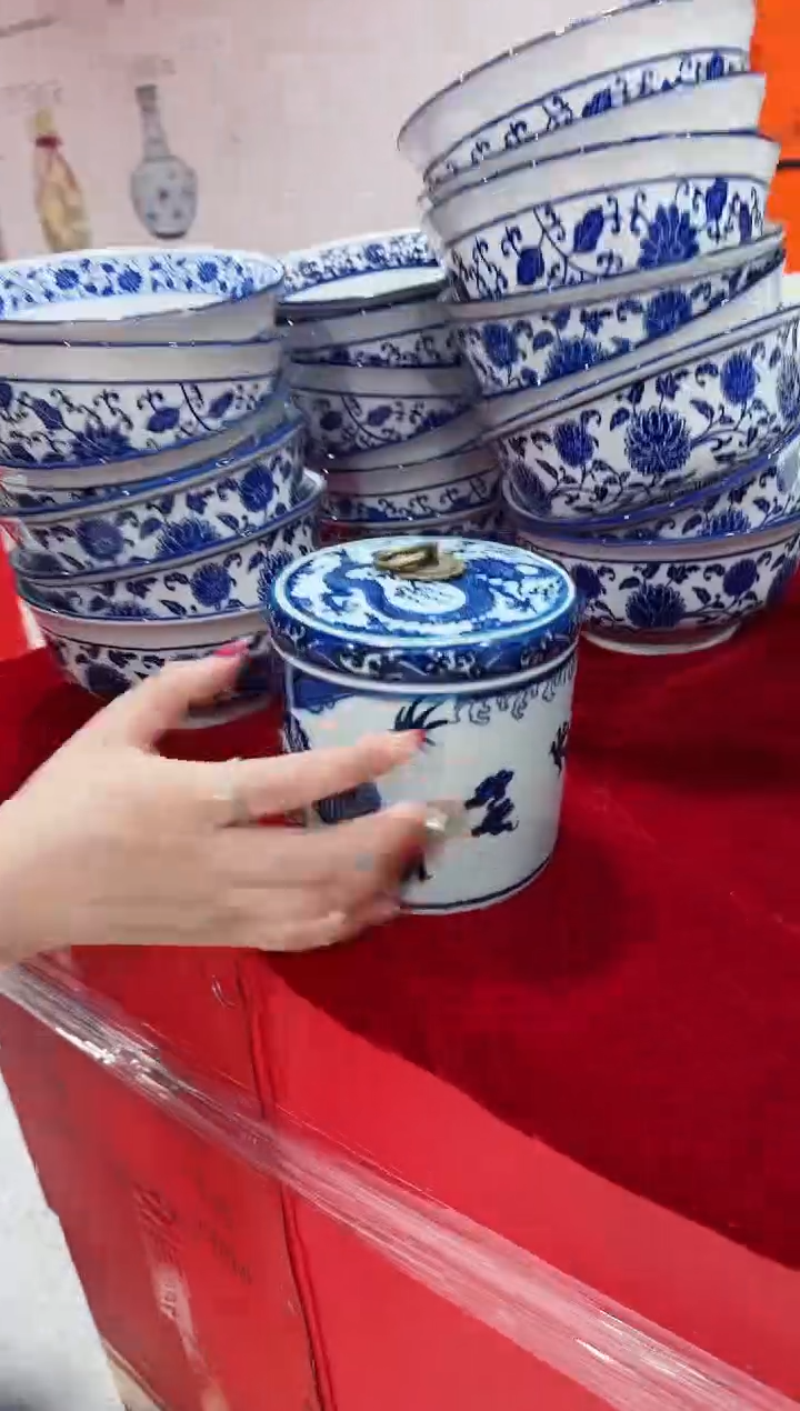 摆件景德镇陶瓷茶叶罐