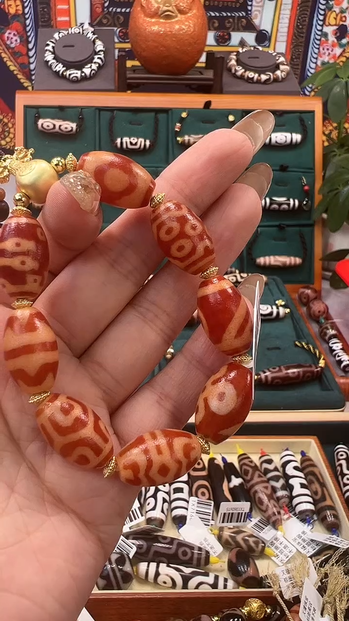 玛瑙/玉髓（覆膜）颈饰合金14.（微瑕）