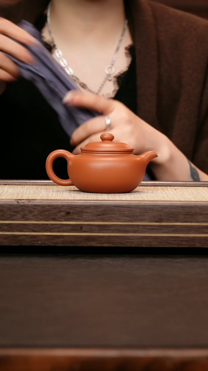 茶壶紫砂小煤窑朱泥 锦古200cc