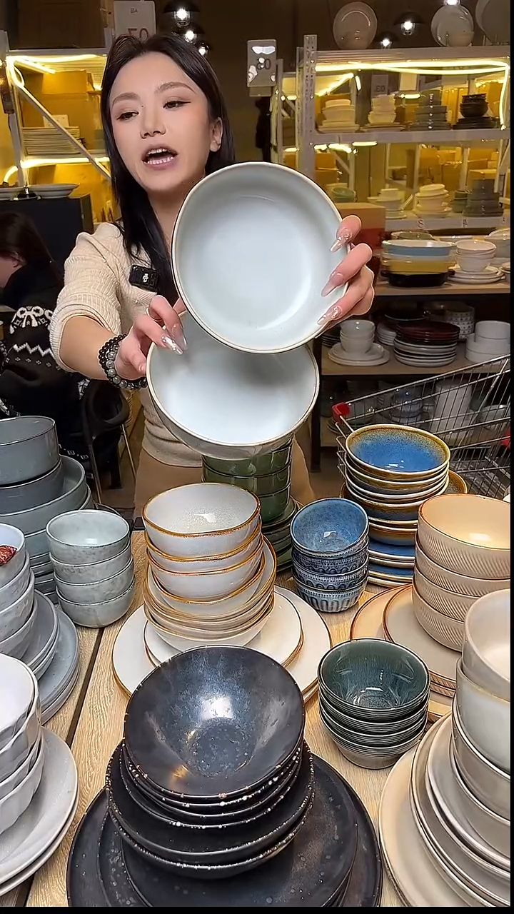 瓷218外贸尾货窑变釉下彩默外微瑕