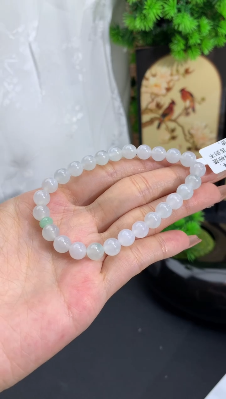 【闪购商品】翡翠手链未镶嵌卡7.1mm
