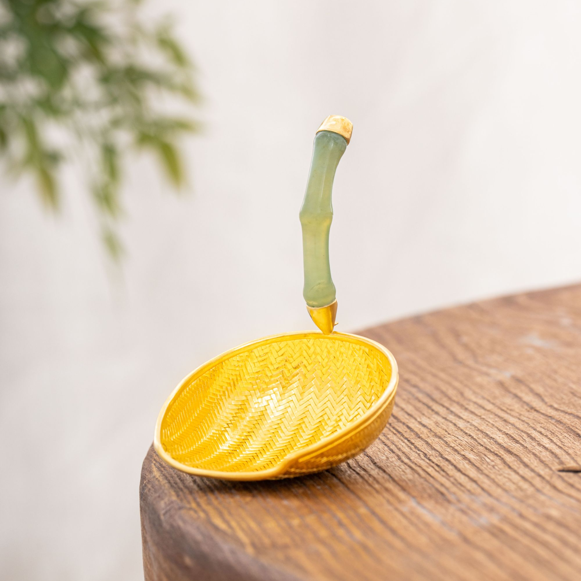 蜂鸟工坊 文创系列 手工艺品簸箕滤网竹编家用茶铲滤网 WCYP317