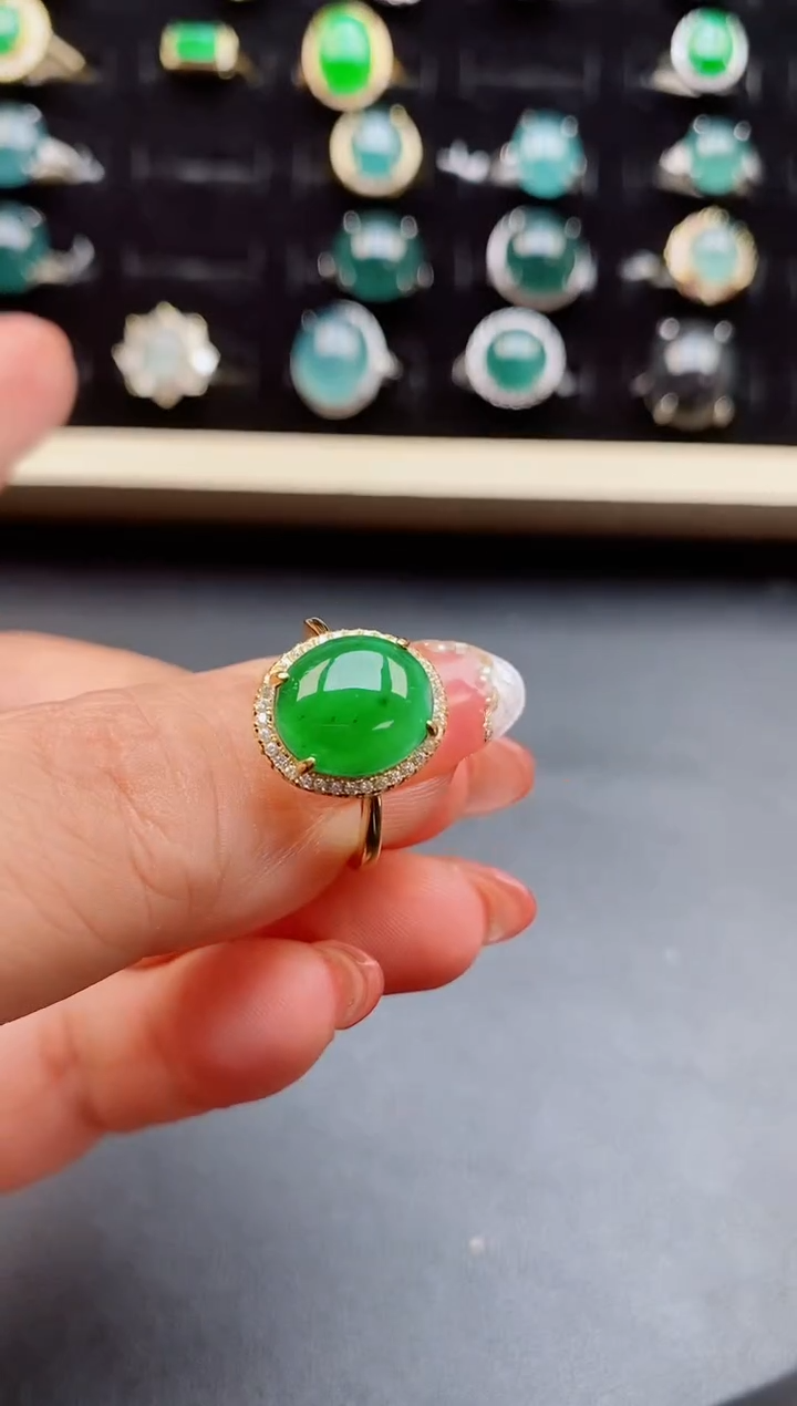 【闪购商品】翡翠戒指银S925镶嵌50805