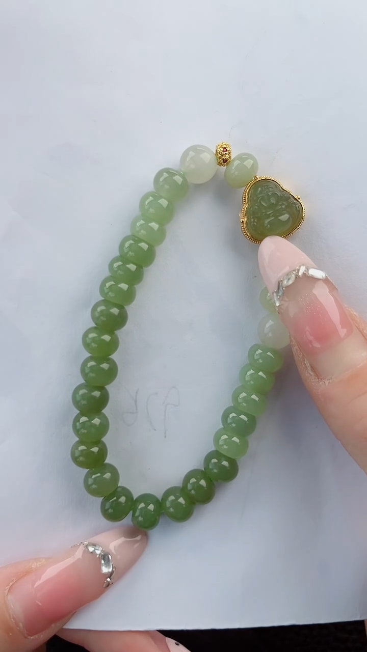 手串未镶嵌和田玉888岚钻微色差T佛公