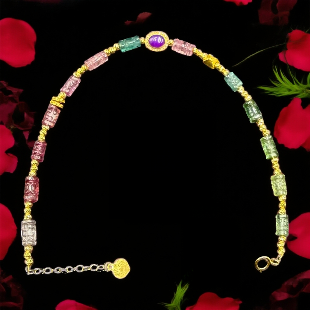 R035 18K碧玺手链孤品