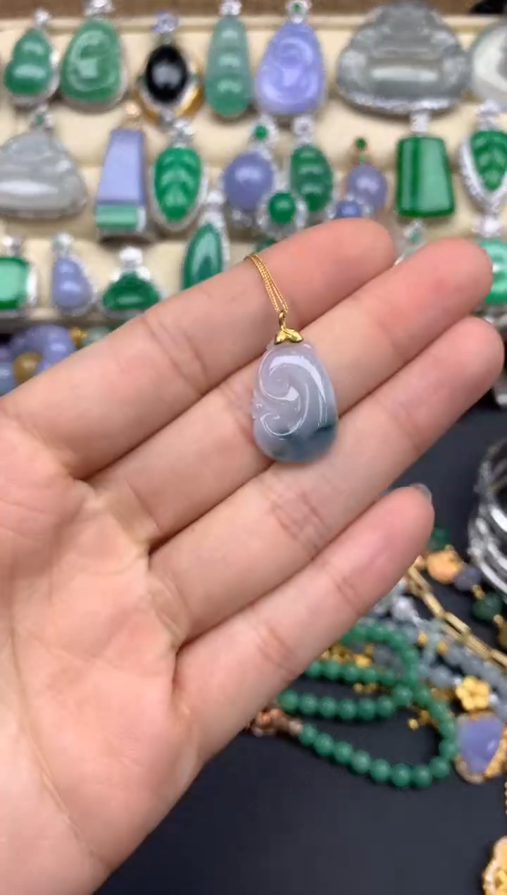 【闪购商品】翡翠颈饰18K金镶嵌133-中国好珍宝