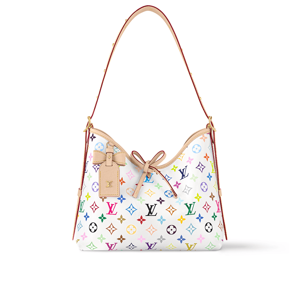 未使用 LouisVuitton/路易威登  /米兰/carryall小号/白三彩