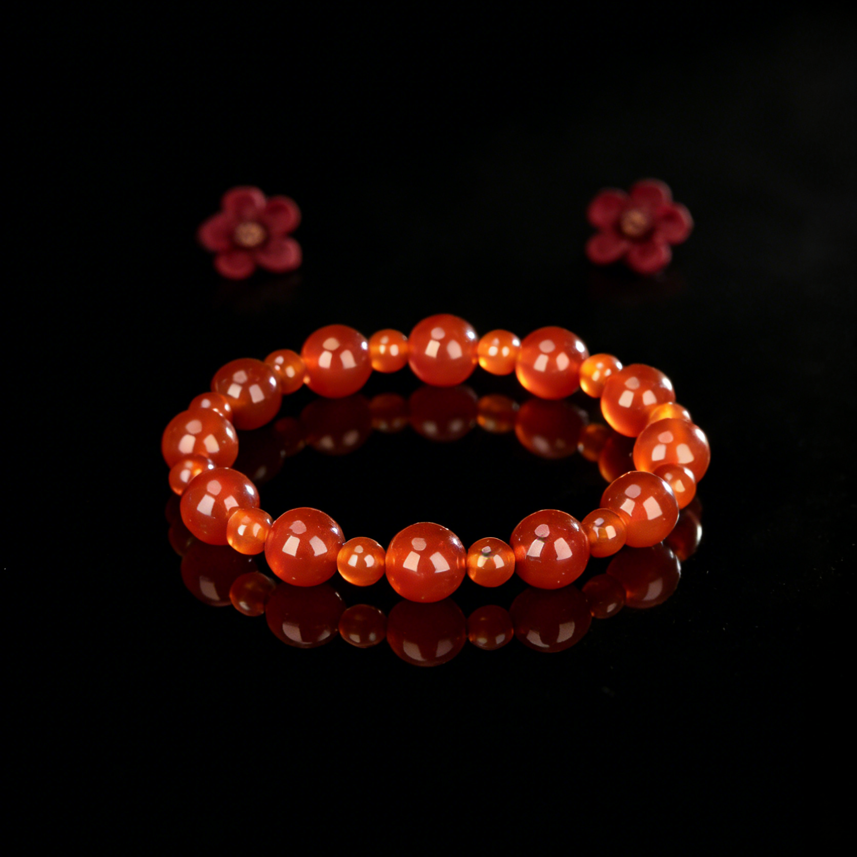 ZENWAY【许妍同款】天然红玛瑙手串本命年红色好运生肖礼物