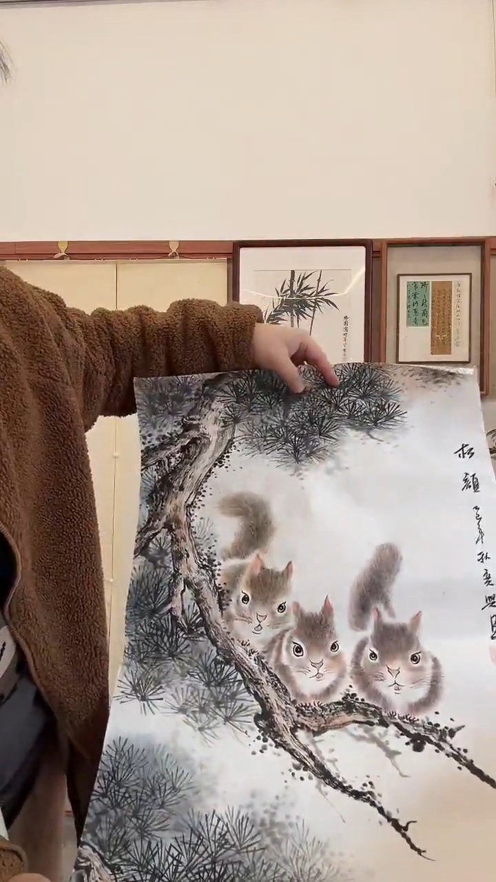 国画j何老师国画作品一件