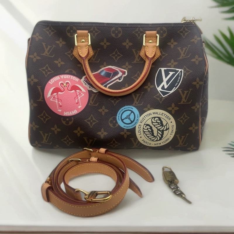 95新 LouisVuitton/路易威登 限量徽章款spdeey30肩带款单肩奢侈
