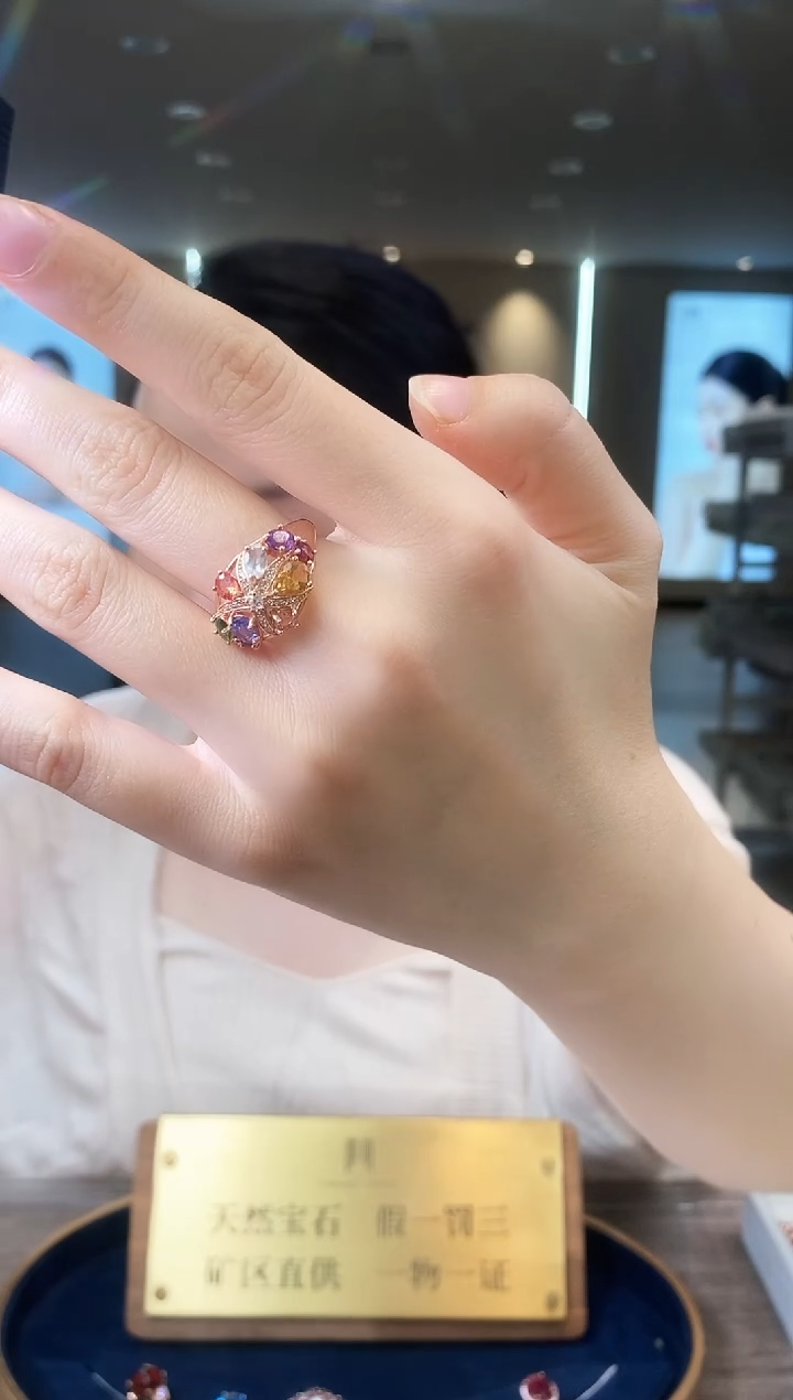 【闪购商品】水晶戒指银S925镶嵌09天然宝石