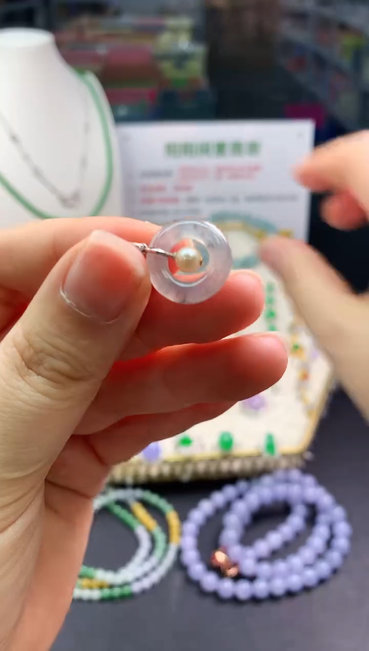 【闪购商品】翡翠颈饰银S925镶嵌翡翠吊坠|不退不换