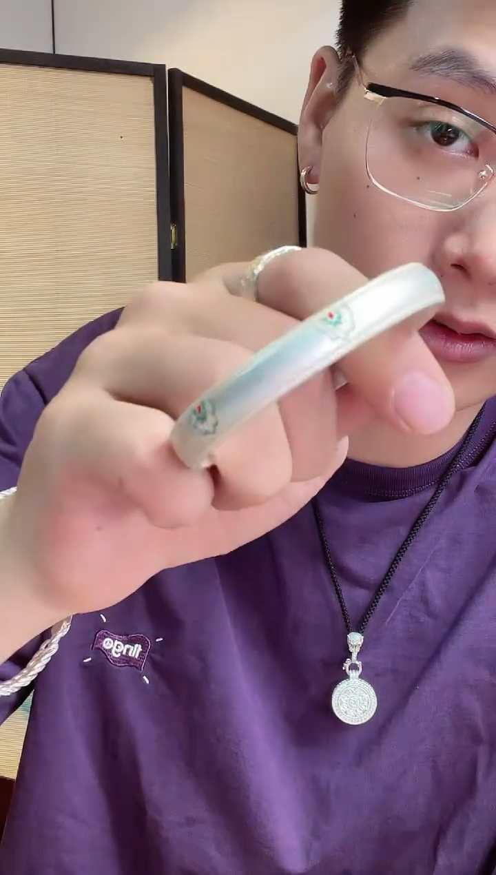 珐琅足银手镯  闪31