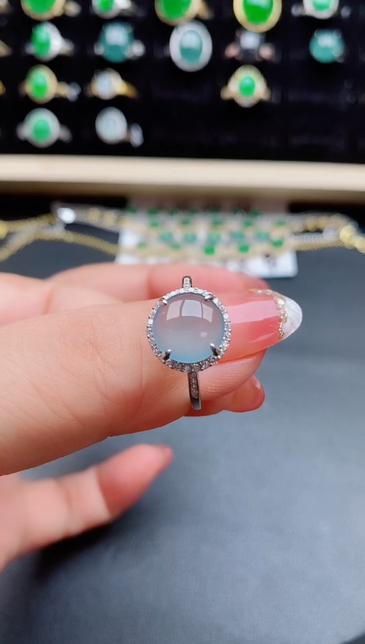 【闪购商品】翡翠戒指银S925镶嵌50850