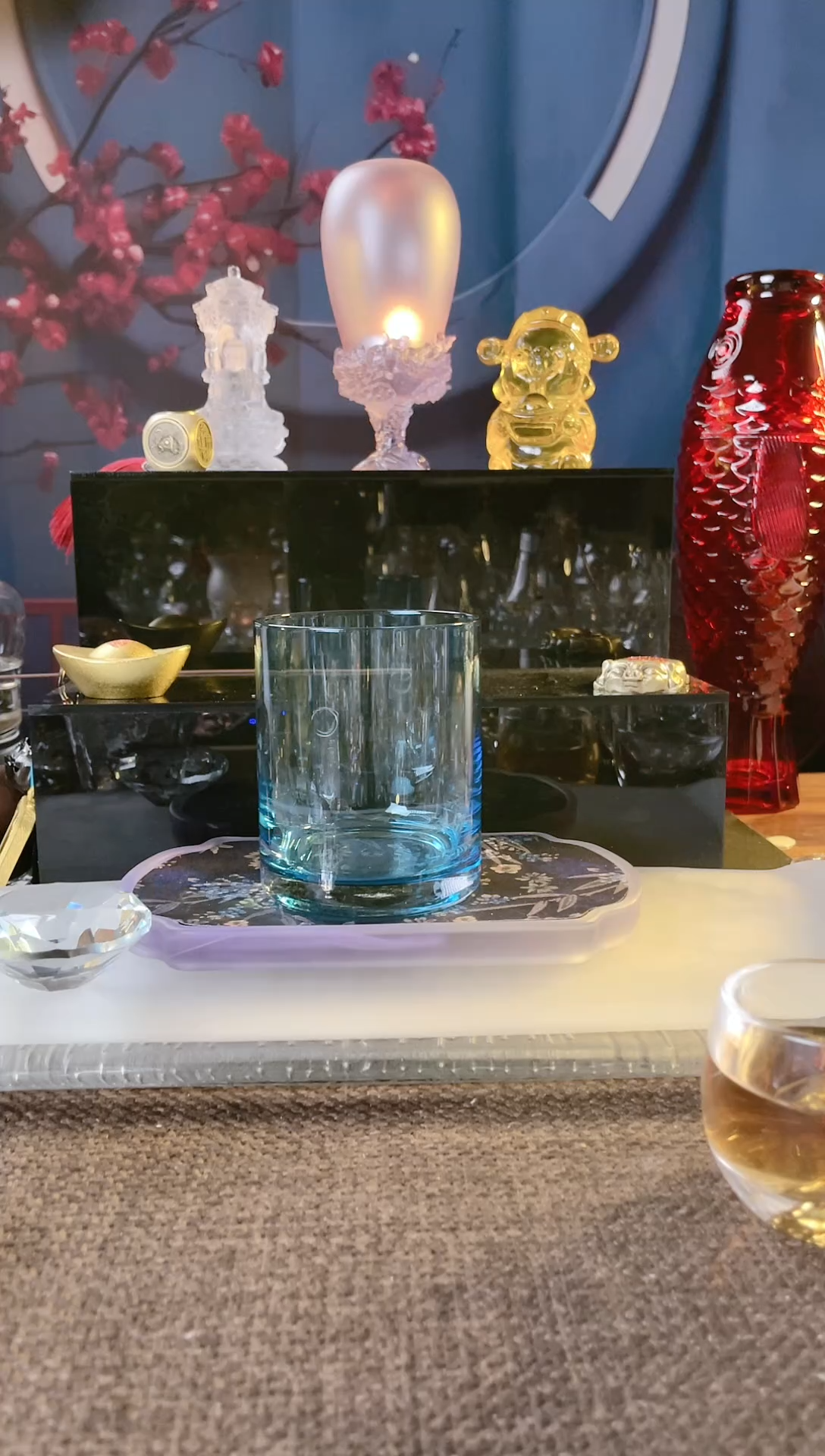 水晶透明玻璃茶杯泡茶碗