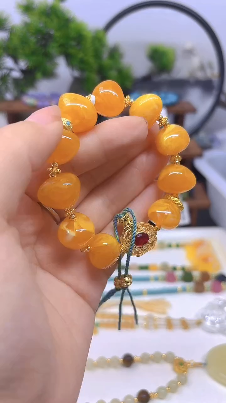 未镶嵌蜜蜡手链DIY款S721