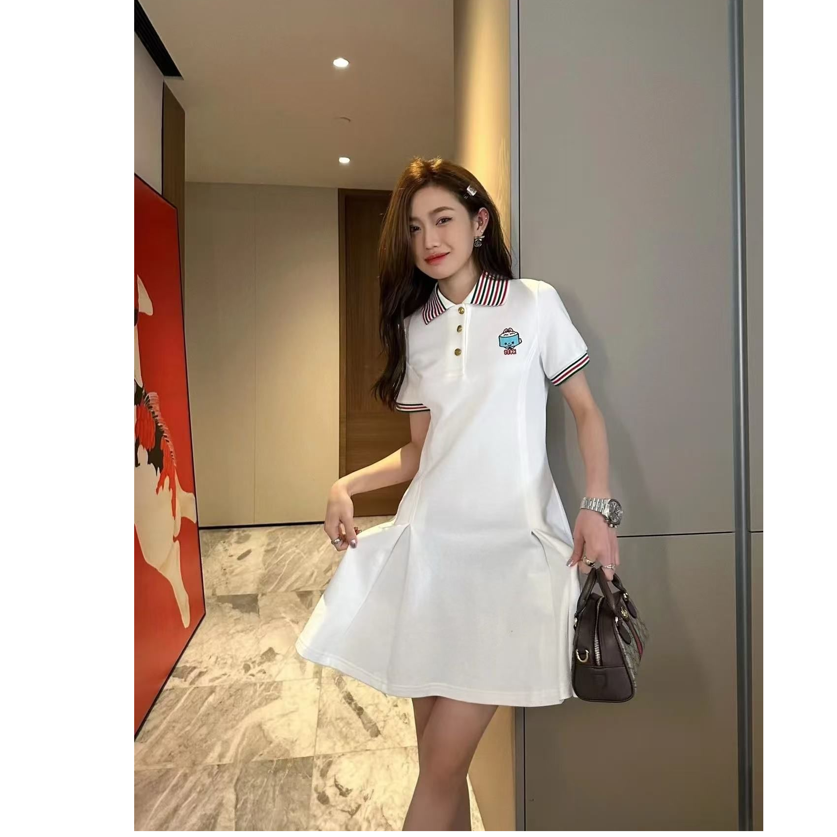 全新未使用 GUCCI/古驰 双双臻选/cc00012/古驰连衣裙/m码
