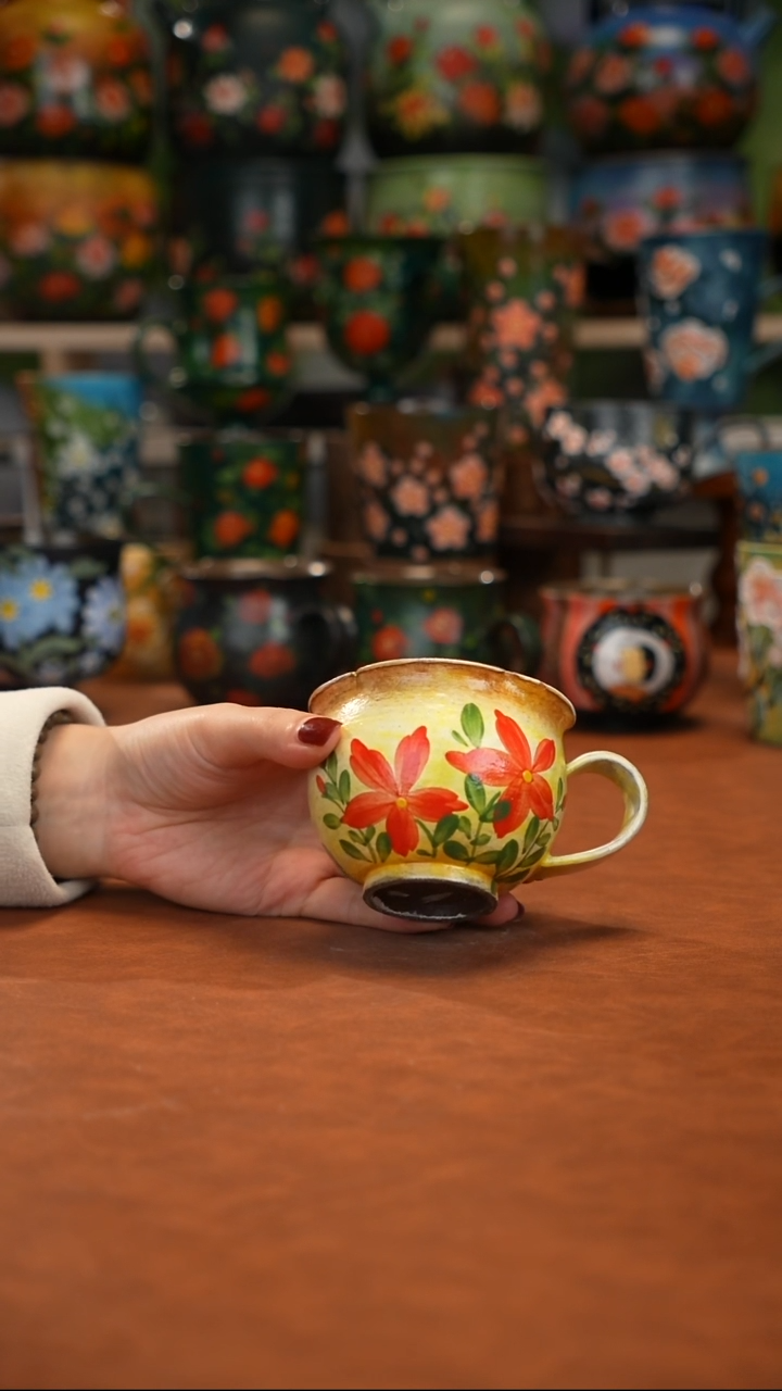 紫砂油画手绘釉下彩