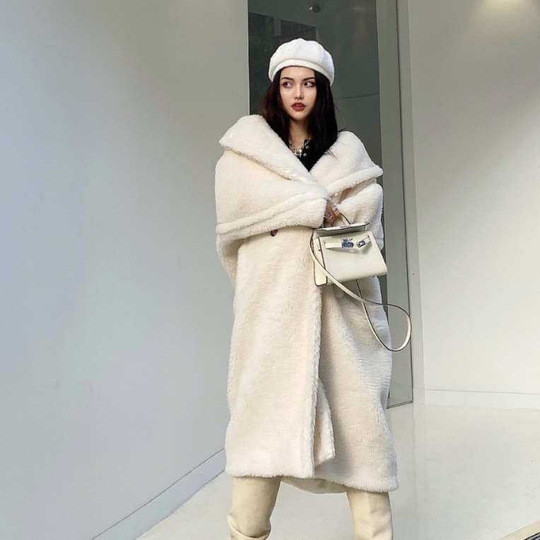 未使用 MaxMara TEDGIRL纽扣大衣 白色/S