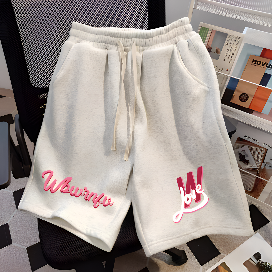 抽绳短裤大码休闲女夏季新款薄款显瘦阔腿裤ins潮短袖五分裤