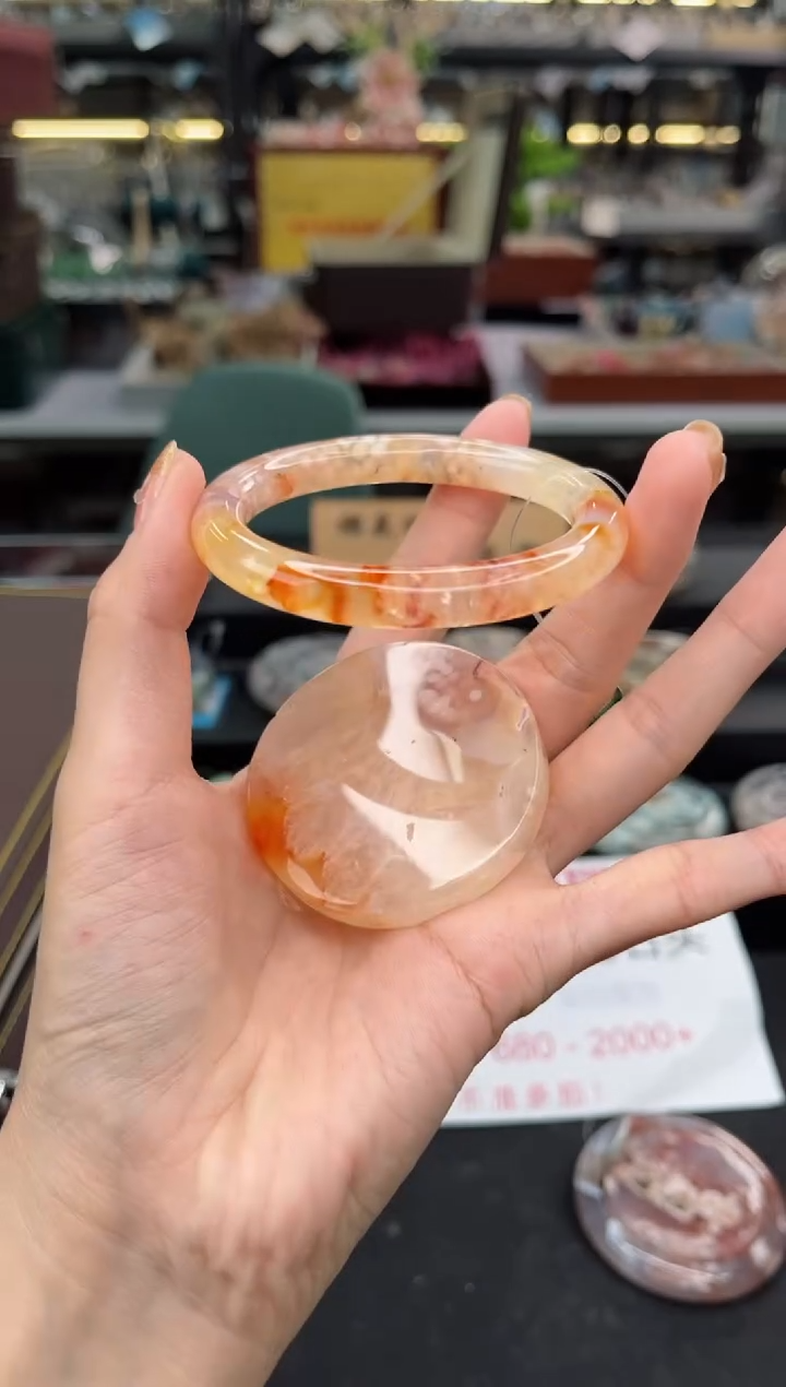 【闪购商品】石英质玉手镯未镶嵌54圈口（赠品镯心）6541477