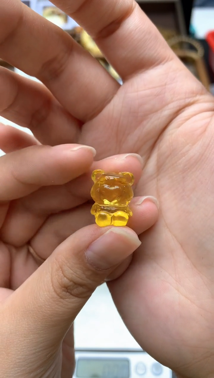 【闪购商品】琥珀珠宝奇石未镶嵌132琥珀蜜蜡花粉有纹小坑介意勿拍