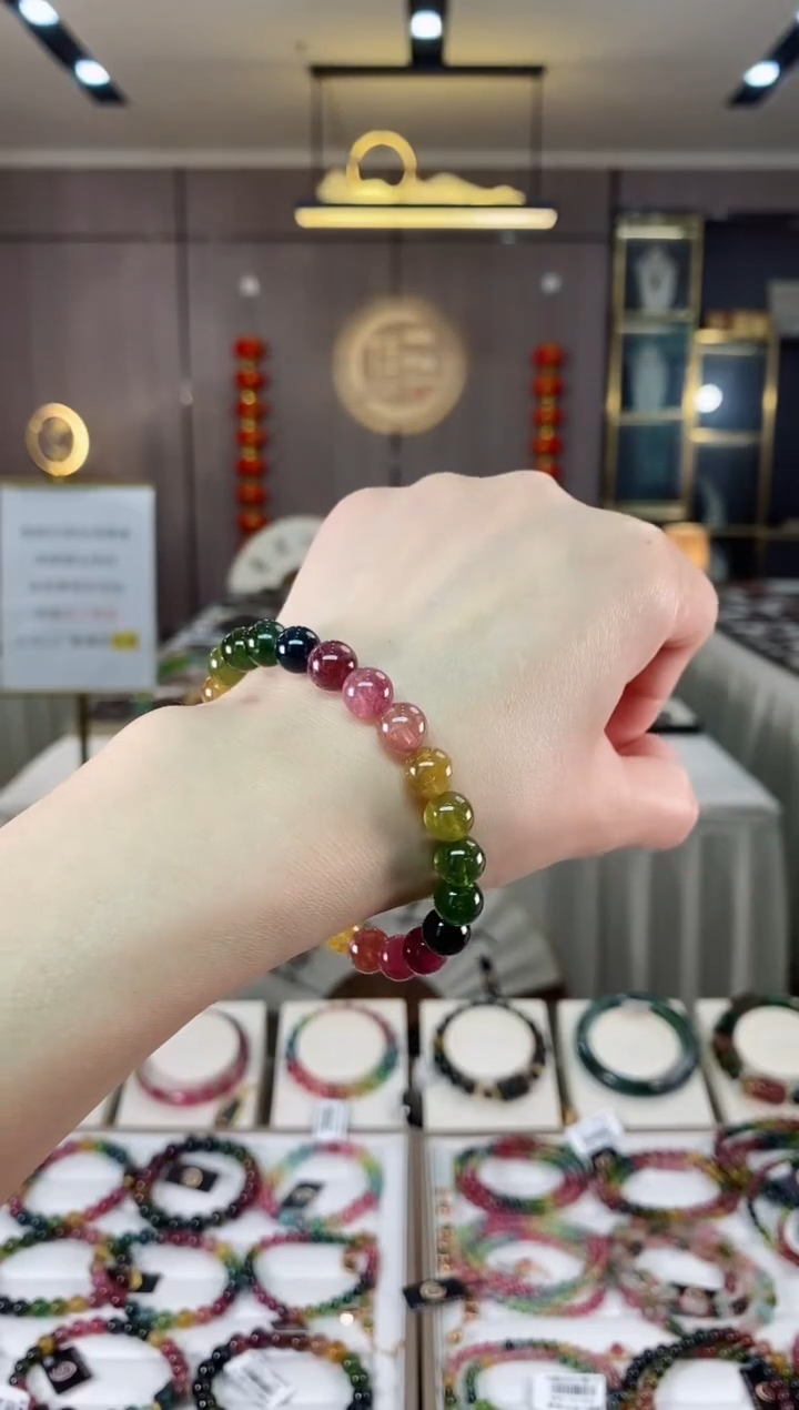 【闪购商品】碧玺单圈手串8mm+未镶嵌（多样性发一条）hon