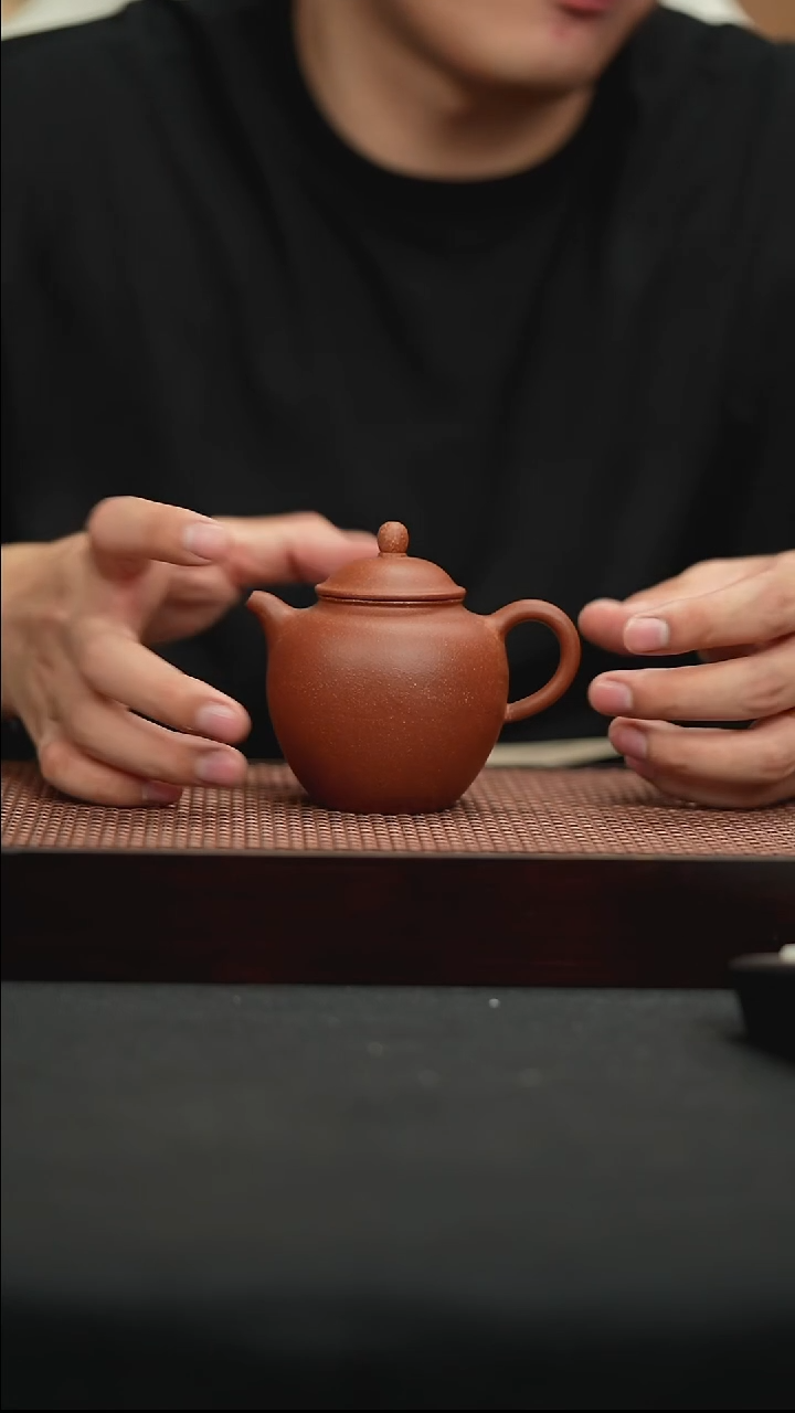 茶壶紫砂金降坡光素笠帽
