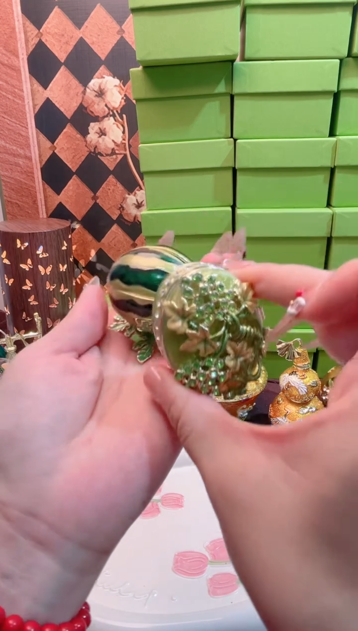 锌合金珐琅首饰盒默认微瑕拆盒不退～双蛋黄