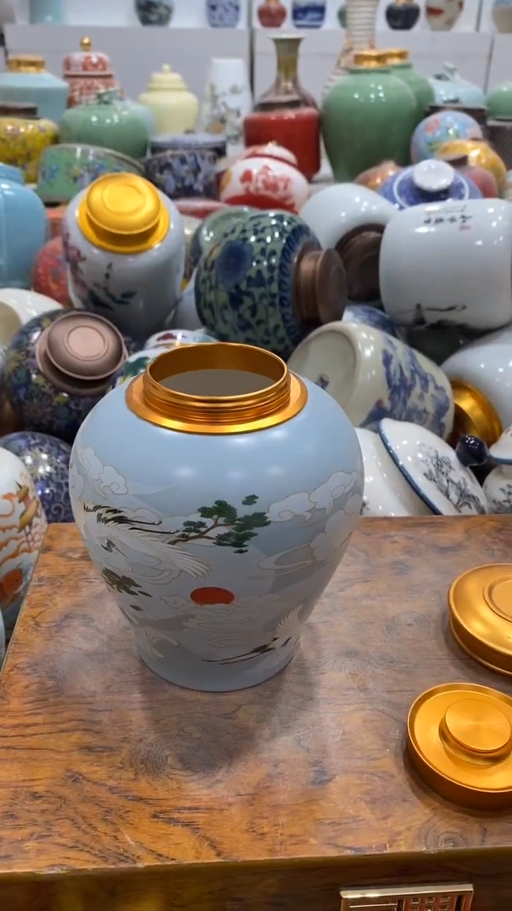 摆件陶茶叶罐密封罐储存罐