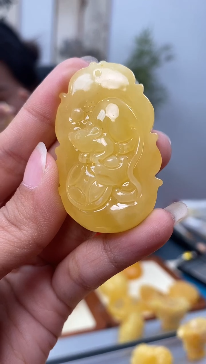 【闪购商品】琥珀裸石未镶嵌天然琥珀蜜蜡鼠你有钱