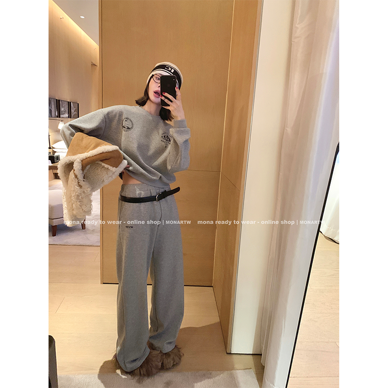 【Mona张绮贤】MONA 宽松休闲裤 卫衣卫裙套装女 OA354433
